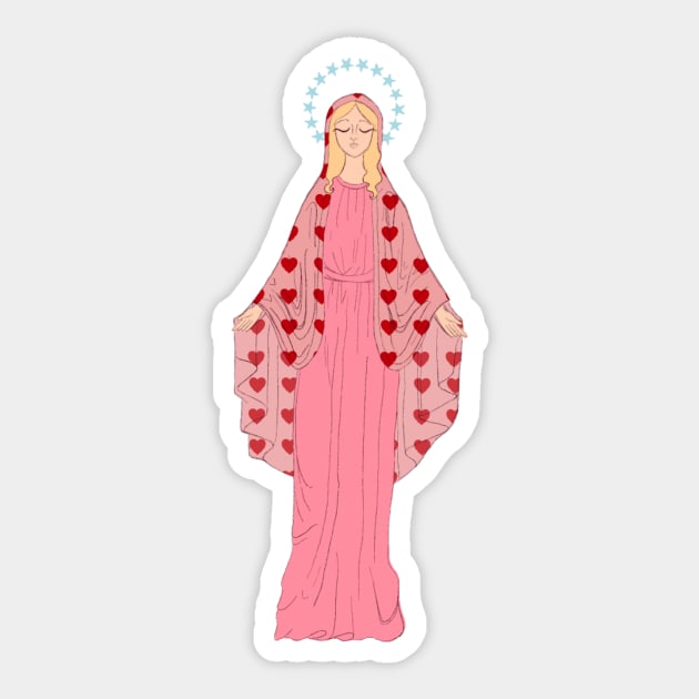 Virgin Mary Sticker by jackmanion